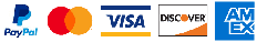 PayPal, Mastercard, Visa, Discover, Apple Pay, American Express